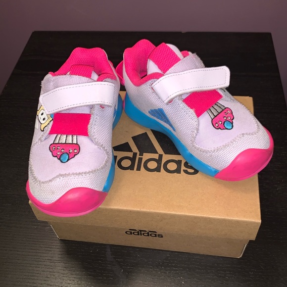 Toddlers Gently worn Adidas Cleofus sneakers sz 6 - Picture 3 of 6